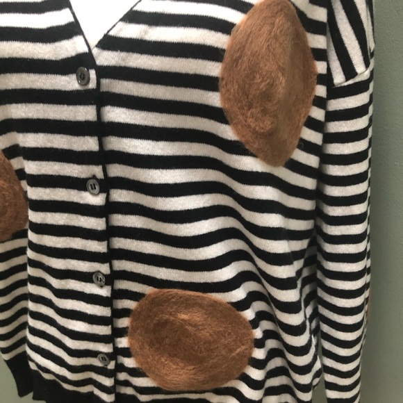 NWT Italian Cashmere Blend Striped Sweater - Picture 3 of 5